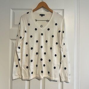 Tommy Hilfiger Polkadot V-Neck Sweater - Never Worn
